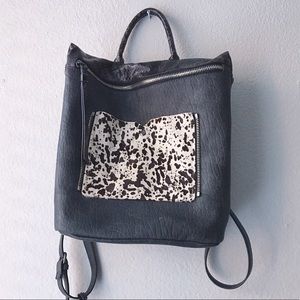 ANIMAL PRINT MULTI WAY FAUX LEATHER BACKPACK